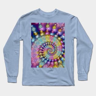 iridescent spiral fractal Long Sleeve T-Shirt